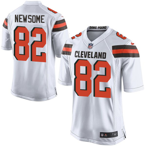 Youth Elite Ozzie Newsome Nike Jersey White Road - #82 NFL Cleveland Browns